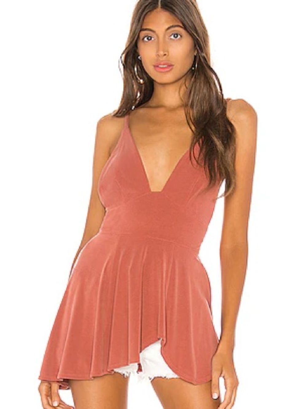 Free People Never Let You Go Tank in Brown Size L
